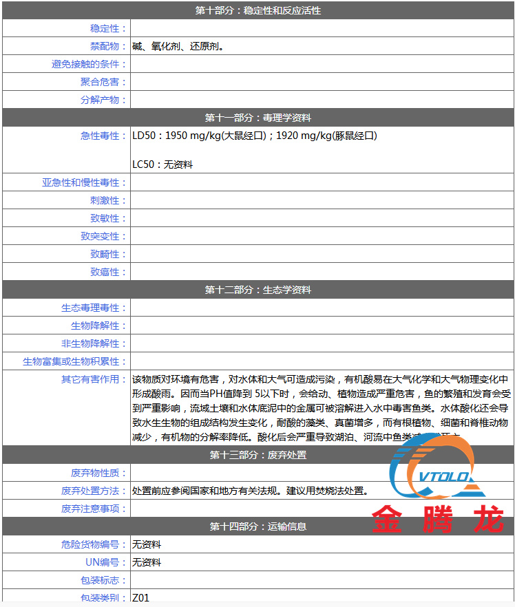 乙醇酸安全技术说明书(图4)